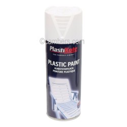 Plastikote Plastic Spray Paint White Gloss 400ml